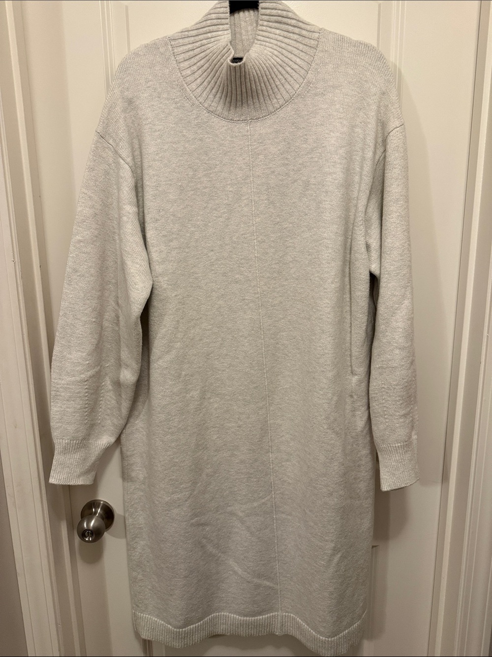 Banana Republic Light Gray Turtleneck Sweater Dress